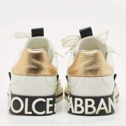 Dolce & Gabbana Multicolor Leather and Suede Custom 2.Zero Sneakers Size 38