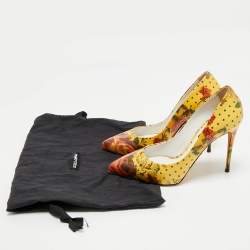 Dolce & Gabbana Multicolor Floral Printed Patent Leather Pointed Toe Pumps Size 36