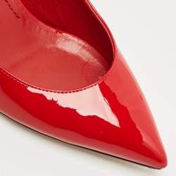 Dolce & Gabbana Red Patent Leather Pointed Toe Pumps Size 38