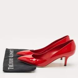 Dolce & Gabbana Red Patent Leather Pointed Toe Pumps Size 38