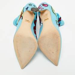 مملوكة مسبقًا Dolce & Gabbana Multicolor Stretch Fabric Comic Book Sock Boots Size 38