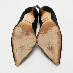 Pre Owned Dolce & Gabbana Black Suede Crystal Embellished Bellucci  Pumps Size 39