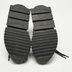 Pre Owned Dolce & Gabbana Black Suede and Leather Sorrento High Top Sneakers Size 38