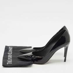 Pre Owned Dolce and Gabbana Black Patent Leather Pointed Toe Pumps Size 40