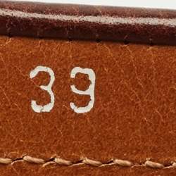 Pre Owned Dolce & Gabbana Multicolor Floral Print Canvas and Leather Palermo Crystals Loafers Size 39