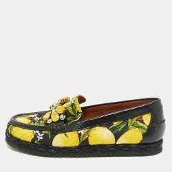 Pre Owned Dolce & Gabbana Multicolor Floral Print Canvas Crystal Embellished Espadrille Flats Size 39