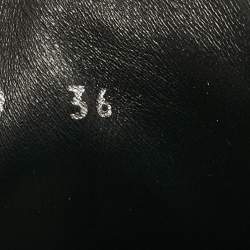 Pre Owned Dolce & Gabbana Multicolor Leopard Print Canvas and Patent Leather Lace Up Sneakers Size 36