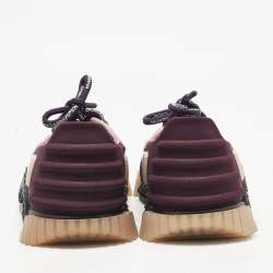 Pre Owned Dolce & Gabbana Multicolor Leather and Suede Ns1 Lace Up Sneakers Size 37.5