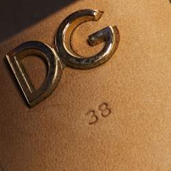 Pre Owned Dolce & Gabbana Multicolor Leather Keira Ankle Strap Sandals Size 38