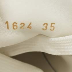 Pre Owned Dolce & Gabbana White Leather Portofino Low Top Sneakers Size 35