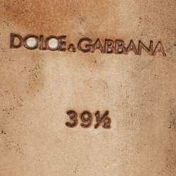 Pre Owned Dolce & Gabbana Black Velvet Crystal and Studs Embellished Smoking Slippers Size 39.5