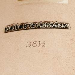 Pre Owned Dolce & Gabbana Cream Lace Bellucci Embellished Pointed Toe Pumps Size 36.5