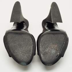 Pre Owned Dolce & Gabbana Black Satin Crisscross Slide Sandals Size 41