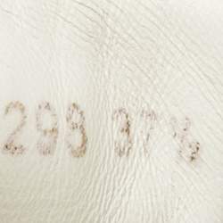 Pre Owned Dolce & Gabbana White/Gold Leather Portofino Pearl Embellished Low Top Sneakers Size 37.5