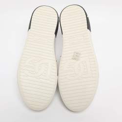 Pre Owned حذاء رياضي دولتشي أند غابانا منخفض من الأعلى بورتوفينو جلد أبيض مقاس 40