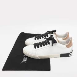 Pre Owned حذاء رياضي دولتشي أند غابانا منخفض من الأعلى بورتوفينو جلد أبيض مقاس 40