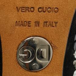 Pre Owned Dolce and Gabbana Black/Silver Sequin Round Toe Pumps Size 36.5