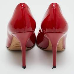 Pre Owned Dolce & Gabbana Red Patent Leather Pointed Toe Pumps Size 38