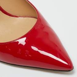 Pre Owned Dolce & Gabbana Red Patent Leather Pointed Toe Pumps Size 38