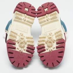 Pre Owned Dolce & Gabbana Multicolor Suede and Rubber High Top Sneakers Size 37