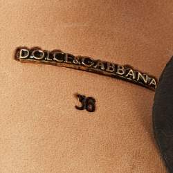 Pre Owned Dolce & Gabbana Multicolor Brocade Fabric Crystal Embellished  Mary Jane Pumps Size 36