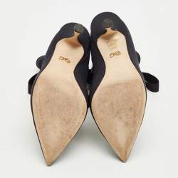 Pre Owned Dolce & Gabbana Navy Blue Stretch Fabric Lori Sock Boots Size 37