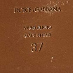 Pre Owned Dolce & Gabbana Multicolor Patent Crystal Embellished Thong Strap Flat Sandals Size 37