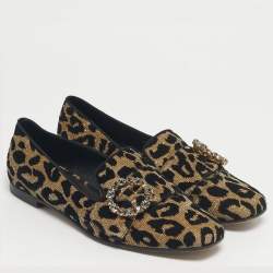 Pre Owned صندل دولتشي أند غابانا مقدمة مدببة فتحة كعب قماش طباعة زهور متعدد الألوان مقاس 38