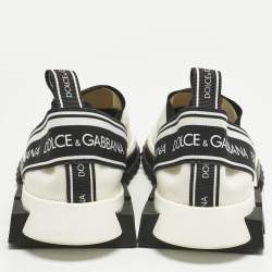 Pre Owned حذاء رياضي دولتشي أند غابانا سورينتو قماش محبوك كريمي طراز سليب أون مقاس 39