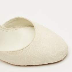 مملوكة مسبقًا حذاء كعب عالي دولتشي أند غابانا سير كاحل قماش بروكاد مطبوع ماجيوليكا متعدد الألوان مقاس 40