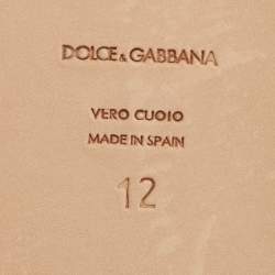 Pre Owned Dolce & Gabbana Multicolor Maiolica Print Canvas and Leather Slip On Espadrilles Size 46