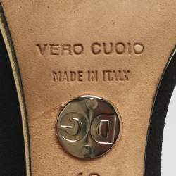 Pre Owned Dolce & Gabbana Black Suede Ankle Strap Sandals Size 40