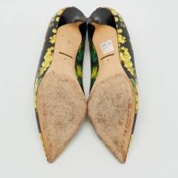 Pre Owned Dolce & Gabbana Multicolor Floral Print Patent Leather Pointed Toe Pumps Size 41