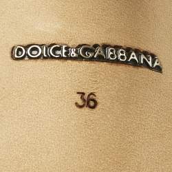 Pre Owned Dolce & Gabbana Blue Brocade Fabric Crystal Embellish Majolica Ankle Strap Sandals Size 36