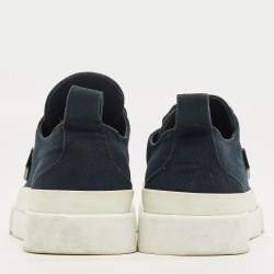 Pre Owned Dolce & Gabbana Navy Blue Canvas Low Top Sneakers Size 40