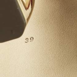 Pre Owned Dolce & Gabbana Red Patent Leather DG Daily Ankle Strap Sandals Size 39