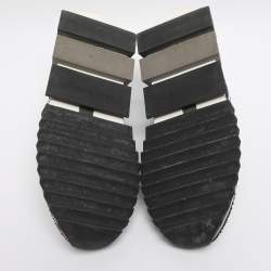 Pre Owned Dolce & Gabbana Sorrento Size 40 Black Crystals and Knit Fabric Slip On Sneakers