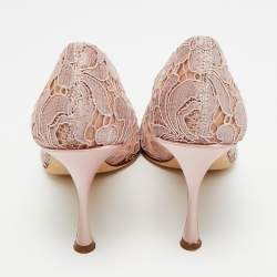مملوكة مسبقًا Dolce & Gabbana Lilac Size 39 Pink Lace and Satin Pumps