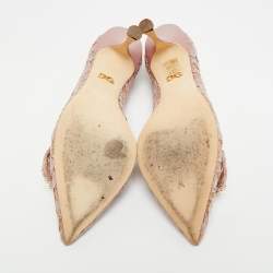 مملوكة مسبقًا Dolce & Gabbana Lilac Size 39 Pink Lace and Satin Pumps