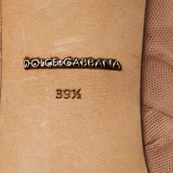 مملوكة مسبقًا Dolce & Gabbana Size 39.5 Pink Net and Satin Ankle Length Boots