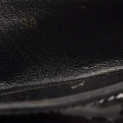 Pre Owned حذاء باليرينا دولتشي & غابانا جلد براءات اختراع أسود مزين بعقدة مقاس 38