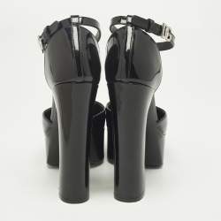 مملوكة مسبقًا حذاء كعب عالي دولتشي أند غابانا م�سطح جلد لامع أسود مقاس 37