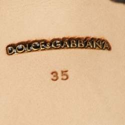 Pre Owned Dolce & Gabbana Size 35 Silver Satin Crystal Embellished Ankle Strap Sandals