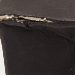 Pre Owned Dolce & Gabbana Size 35 Silver Satin Crystal Embellished Ankle Strap Sandals