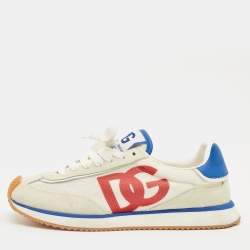 Pre Owned حذاء رياضي دولتشي أند غابانا شبكي و شامواه متعدد الألوان بشعار DG برقب منخفضة مقاس 39