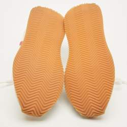 Pre Owned حذاء رياضي دولتشي أند غابانا شبكي و شامواه متعدد الألوان بشعار DG برقب منخفضة مقاس 39