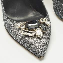 Pre Owned حذاء كعب عالي دولتشي أند غابانا بيولتش جلد منقوش بلون خمري مقاس 36