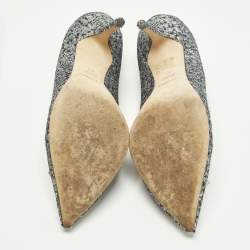 Pre Owned حذاء كعب عالي دولتشي أند غابانا بيولتش جلد منقوش بلون خمري مقاس 36