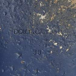 مملوكة مسبقًا Dolce & Gabbana Size 38 Multicolor Patent Leather Crystals Embellished Thong Flats