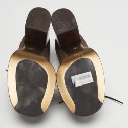 Pre Owned Dolce & Gabbana Size 39 Multicolor Leather and Suede Booties